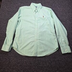 Ralph Lauren Oxford Shirt Mens 14 Mint Green Classic Fit Button Down Preppy Ivy